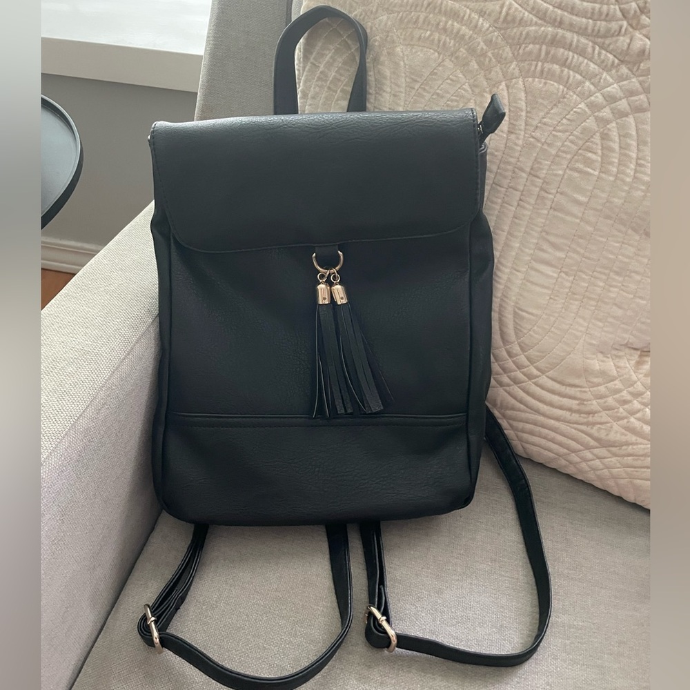 Nordstrom Black Tassel Backpack